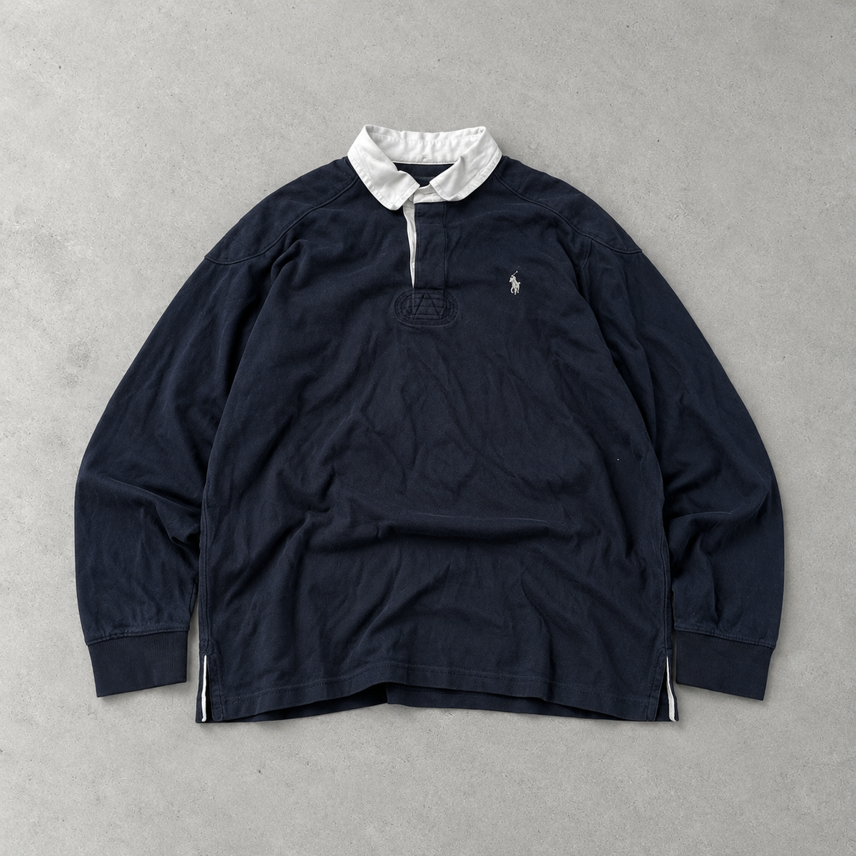 Polo Ralph Lauren Rugby Shirt Marineblau Rare (XL)