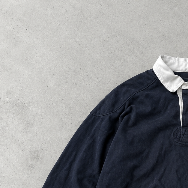 Polo Ralph Lauren Rugby Shirt Marineblau Rare (XL)