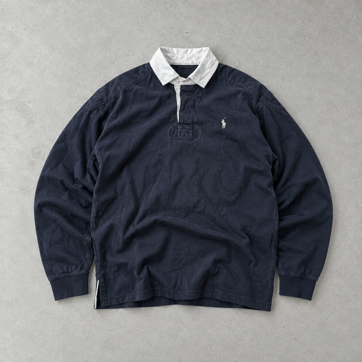 Polo Ralph Lauren Rugby Shirt Marineblau Rare (XL)