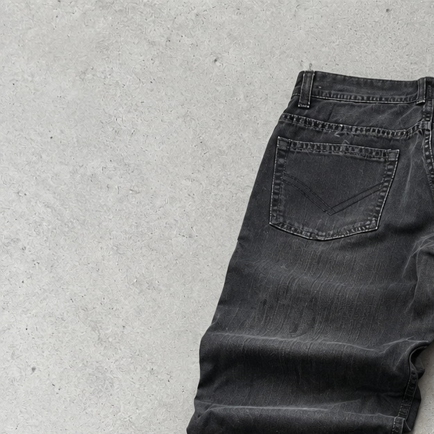 Y2K Armani Jeans Bootcut Jeans Black Rare Stitched Logo (W33 | DE 48)