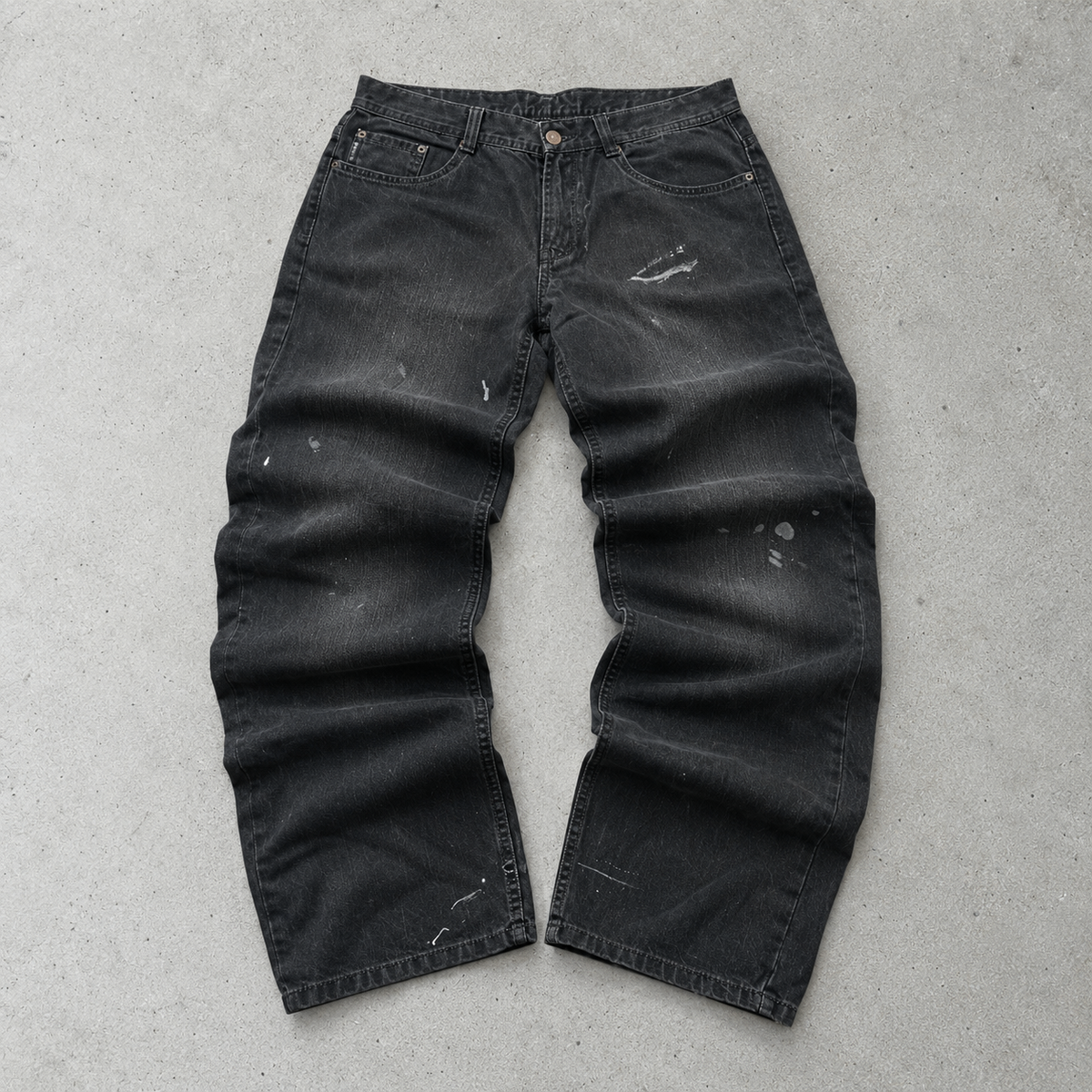 Y2K Armani Jeans Bootcut Jeans Black Rare Stitched Logo (W33 | DE 48)