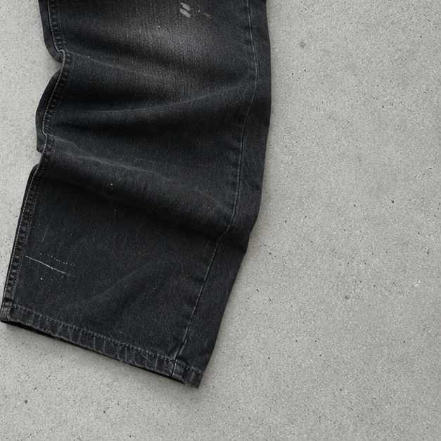Y2K Armani Jeans Bootcut Jeans Black Rare Stitched Logo (W33 | DE 48)