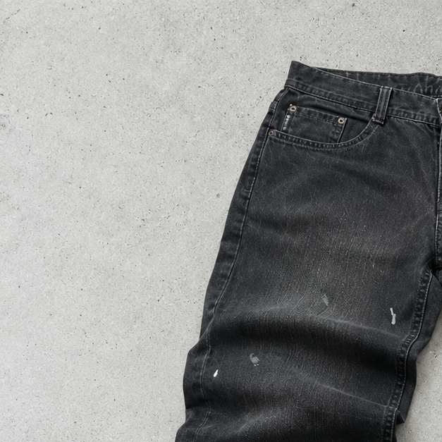 Y2K Armani Jeans Bootcut Jeans Black Rare Stitched Logo (W33 | DE 48)