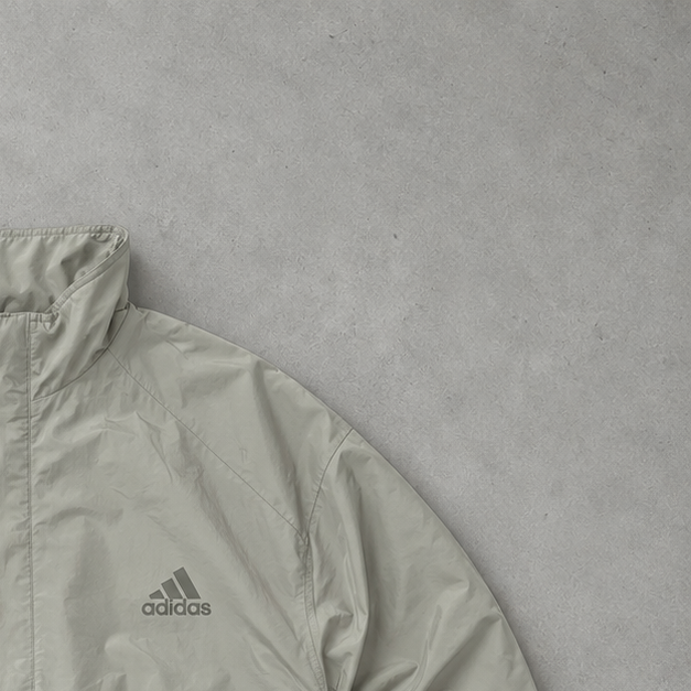 Veste de survêtement Adidas crème/kaki en édition limitée (M)