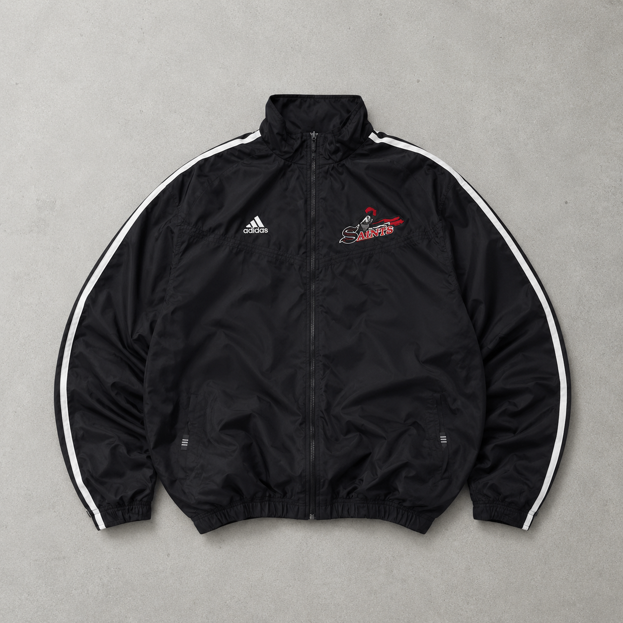 90s Adidas Windbreaker Schwarz Limited Stitched Logo (Size L)
