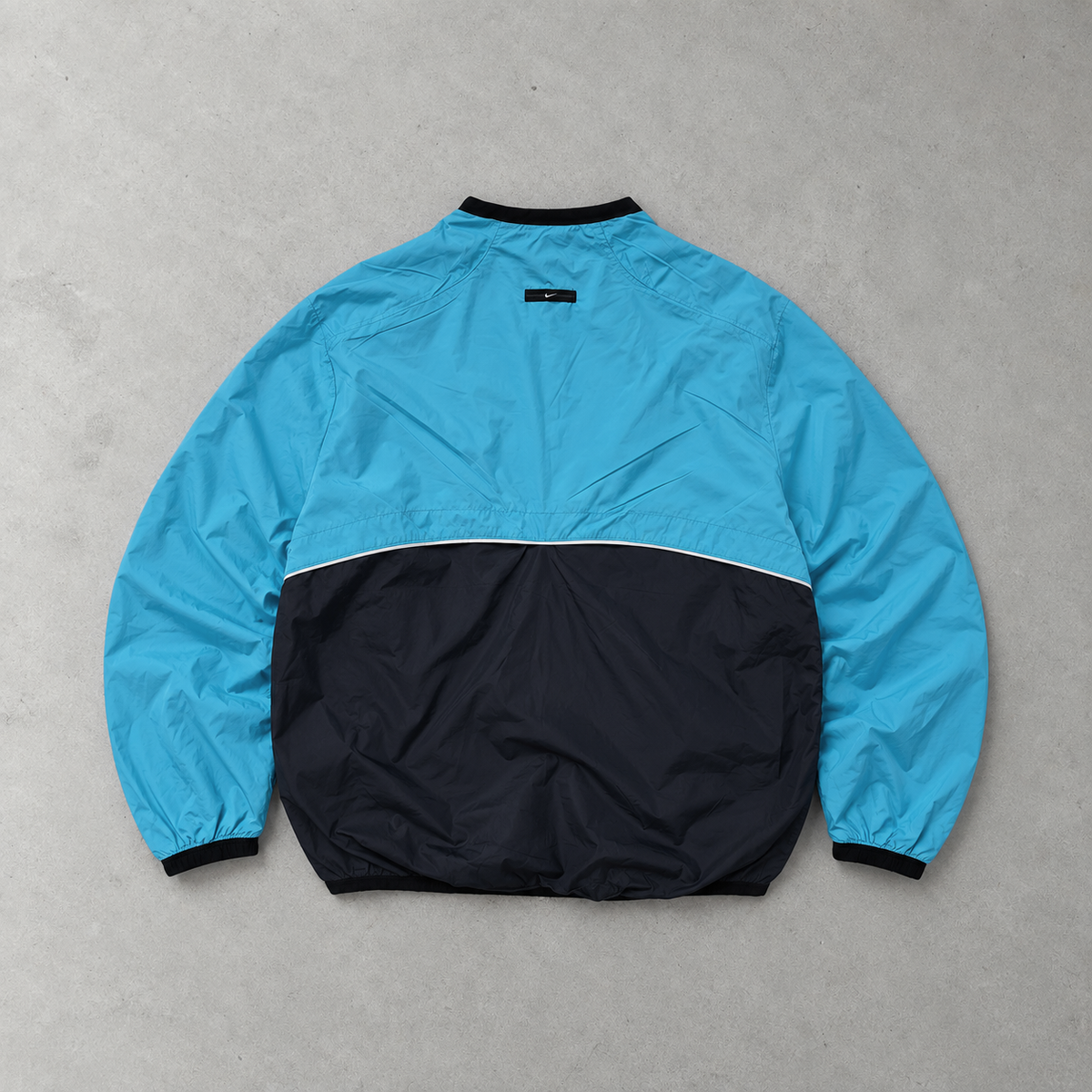Y2K Nike Windbreaker Türkis, Schwarz Limited Stitched Logo (M)