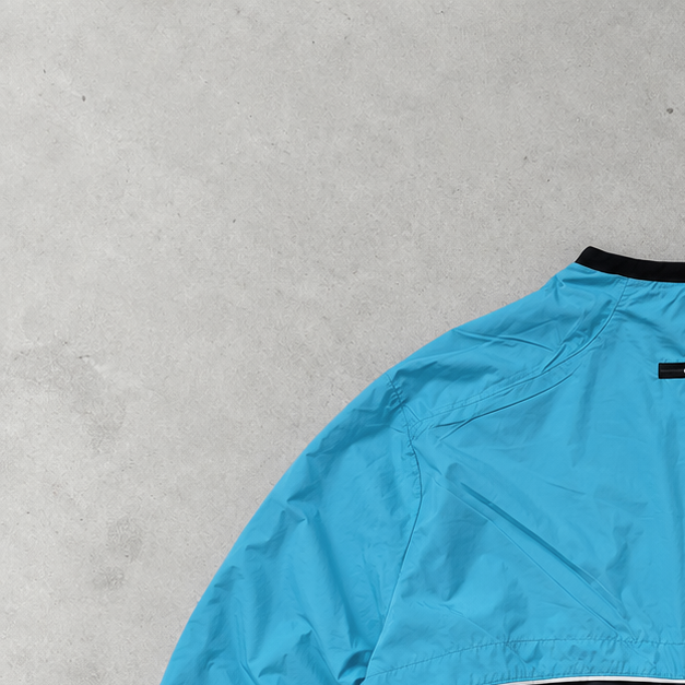 Y2K Nike Windbreaker Türkis, Schwarz Limited Stitched Logo (M)