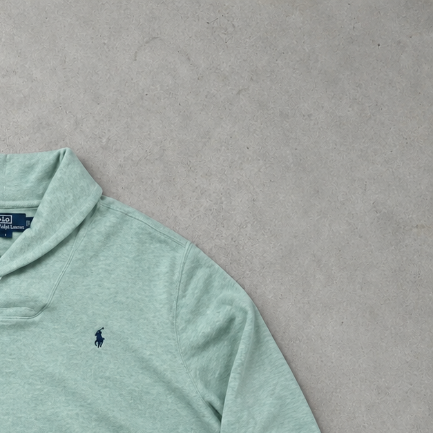 Ralph Lauren Turtleneck Sweater Mintgrün, Grün Rare (XXL) Stitched Logo
