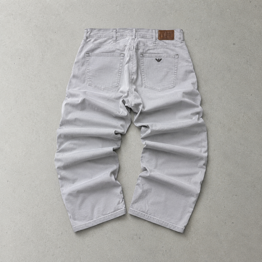 Y2K 2000 Armani Jeans Jeans Beige, Creme Limited (W33 | DE 48)