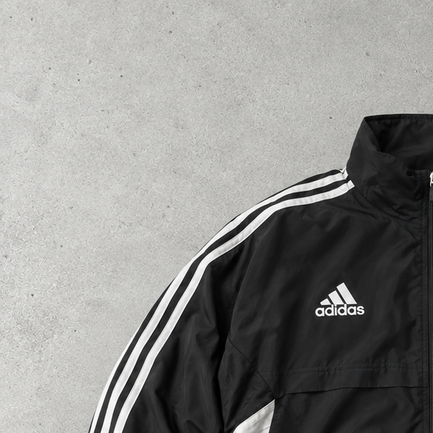 Olympique Lyonnais Adidas Track Jacket Black Limited (L) Stitched Logo
