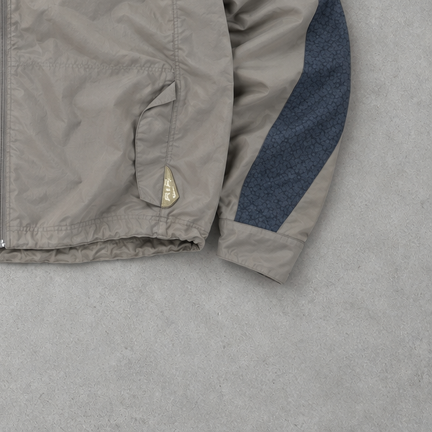 Y2K Nike Track Jacket Khaki Rare (L) Stitched Logo