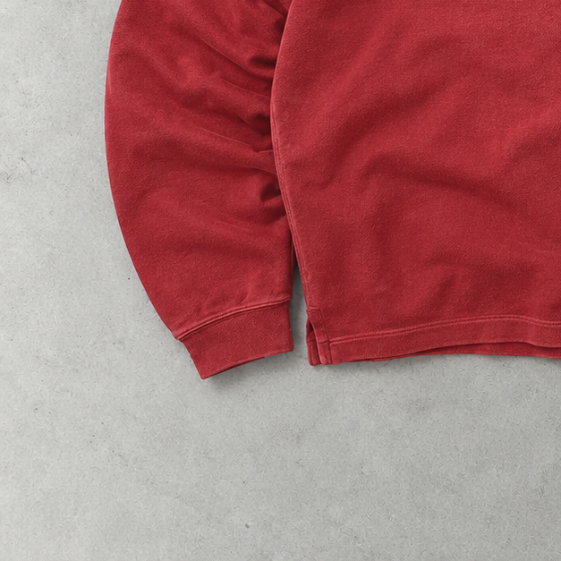 Polo Ralph Lauren Half-Zip Sweater Burgunderrot Rare (XXL) Stitched Logo