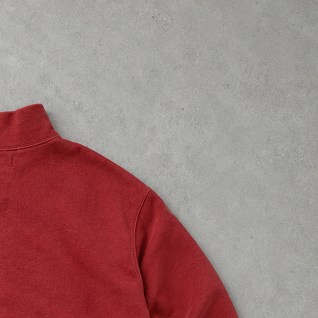 Polo Ralph Lauren Half-Zip Sweater Burgunderrot Rare (XXL) Stitched Logo
