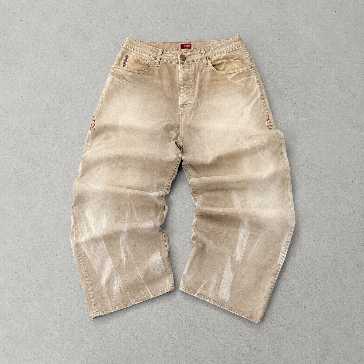 Armani Jeans Jeans Beige, Rot Rare (W34 | DE 50)
