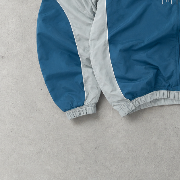90s Y2K Adidas Windbreaker Blau, Hellblau Rare (Size L)