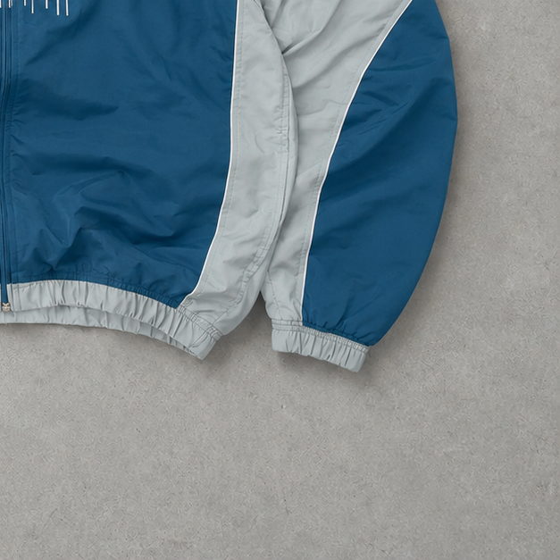 90s Y2K Adidas Windbreaker Blau, Hellblau Rare (Size L)