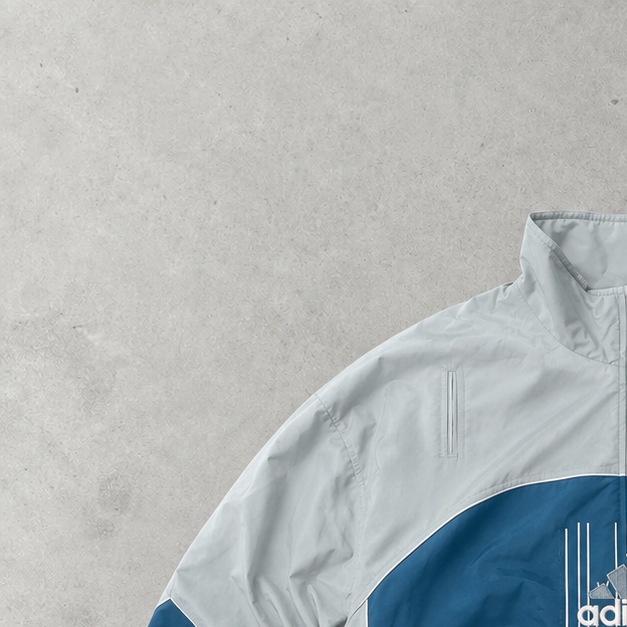 90s Y2K Adidas Windbreaker Blau, Hellblau Rare (Size L)