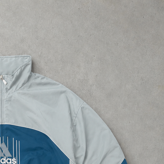 90s Y2K Adidas Windbreaker Blau, Hellblau Rare (Size L)