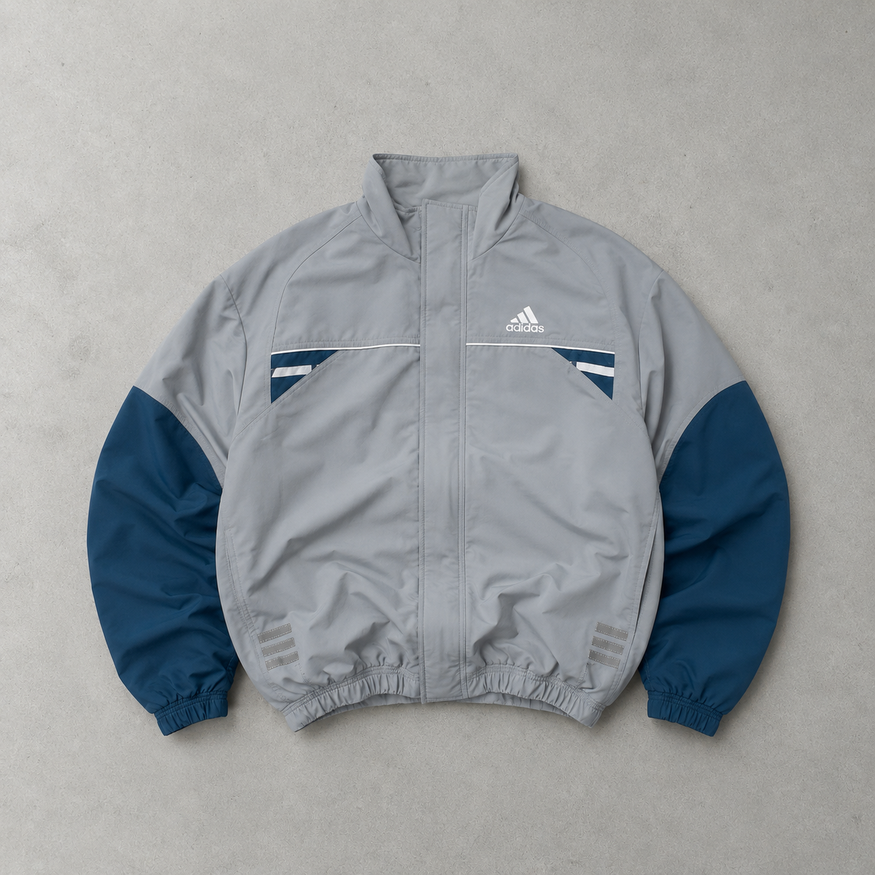 90s Y2K Adidas Windbreaker Blau, Hellblau Rare (Size L)
