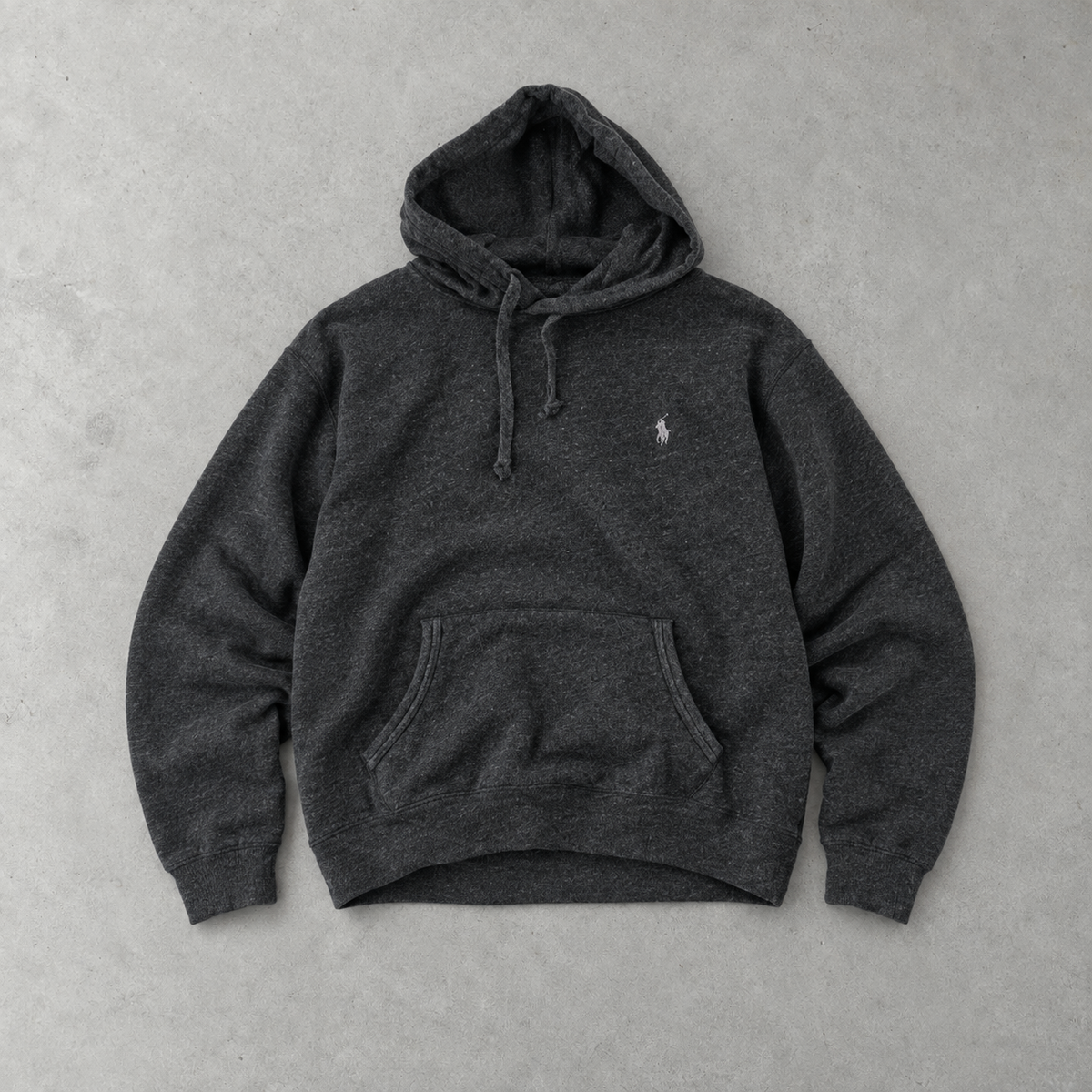 Polo Ralph Lauren Hoodie Grau Rare (L) Stitched Logo