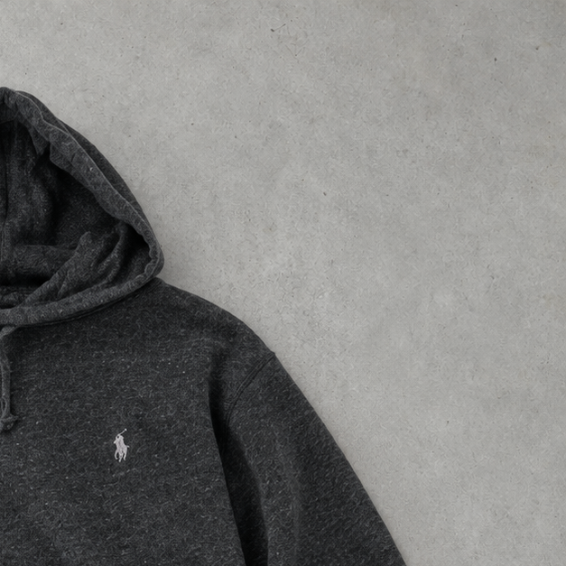 Polo Ralph Lauren Hoodie Grau Rare (L) Stitched Logo