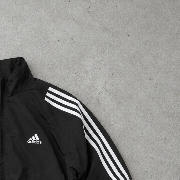 Adidas Track Jacket Black / White Rare (L)
