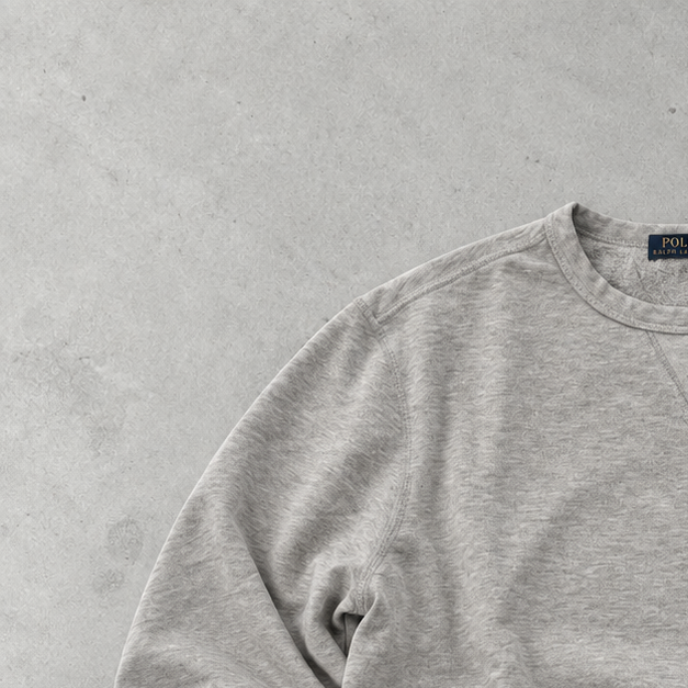 Ralph Lauren Sweatshirt Grau Stitched Logo Limited (M)