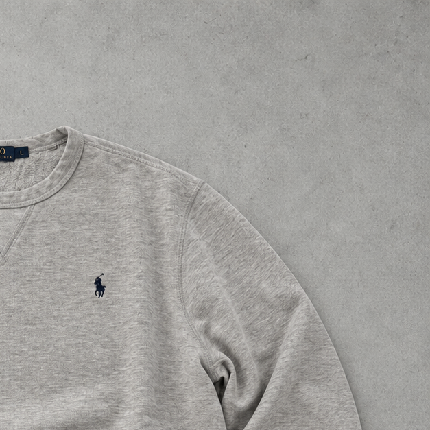 Ralph Lauren Sweatshirt Grau Stitched Logo Limited (M)