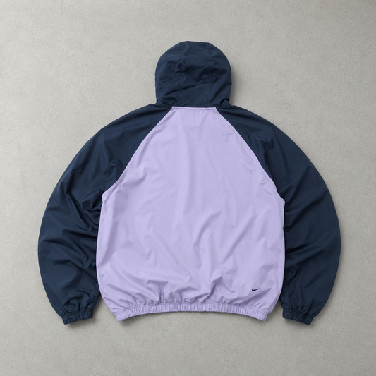 Y2K Nike Windbreaker Flieder, Marineblau Limited (S)