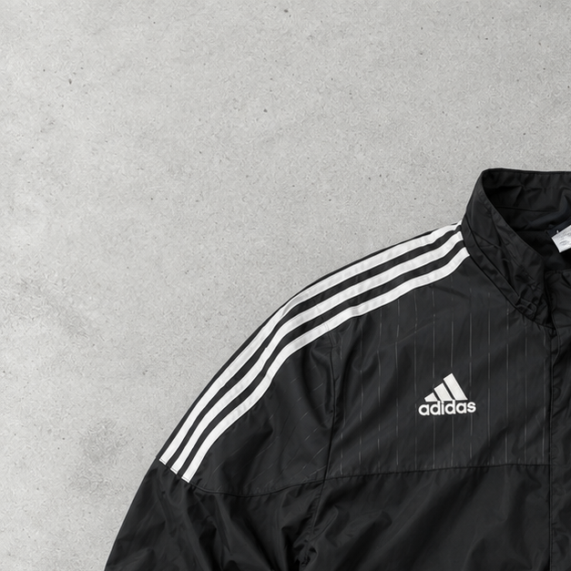 Y2K Adidas Windbreaker Black / White Limited (XXL)