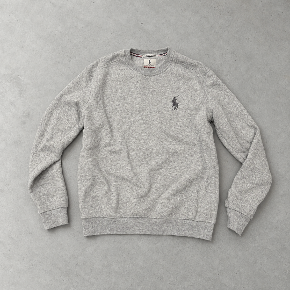Polo Ralph Lauren Sweater Grau Rare (XL) Stitched Logo