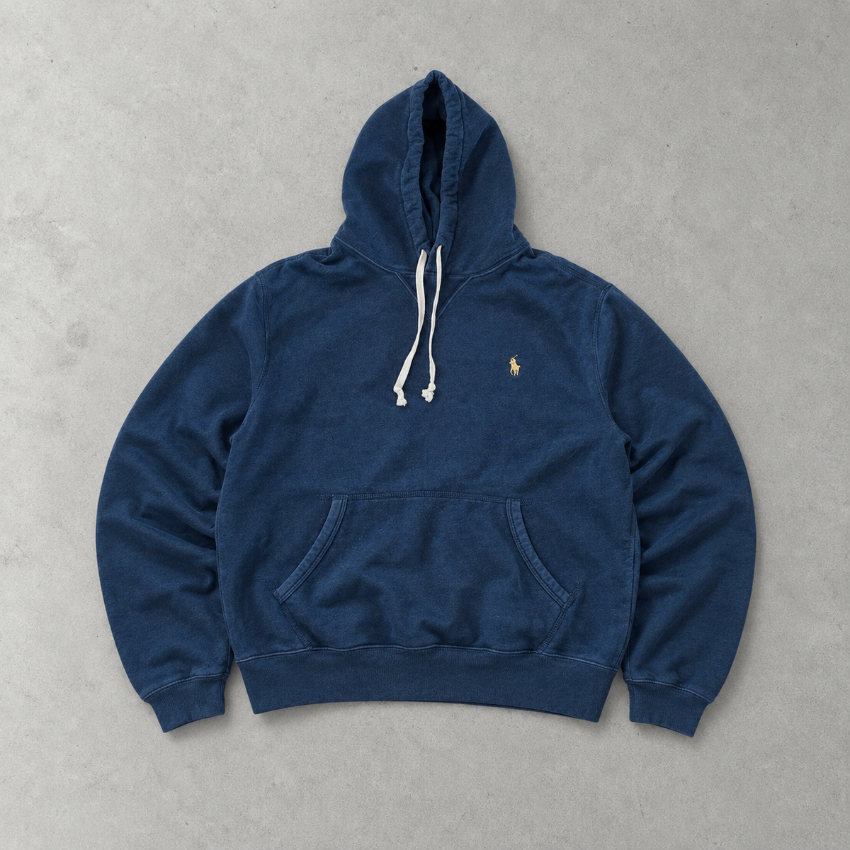 Ralph Lauren Hoodie Marineblau Stitched Logo Rare (M)