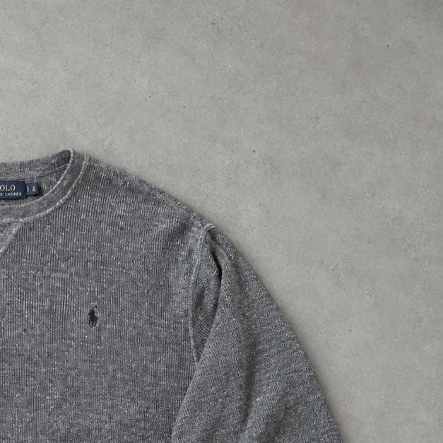 Polo Ralph Lauren Sweater Grau Rare (XL) Stitched Logo