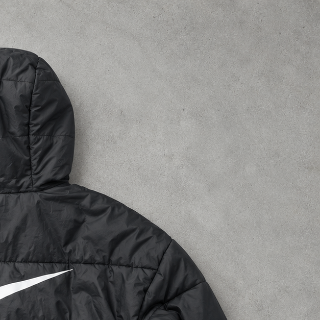 Nike Puffer Jacket Schwarz, Grau Rare (M)