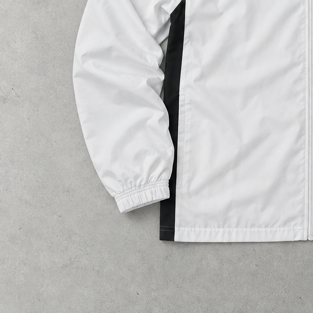 Juventus Adidas Rain Jacket White / Black Rare (L)