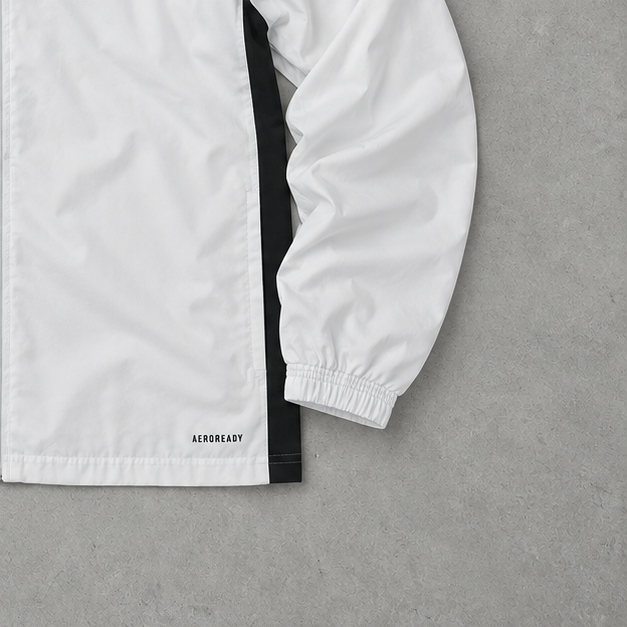 Juventus Adidas Rain Jacket White / Black Rare (L)