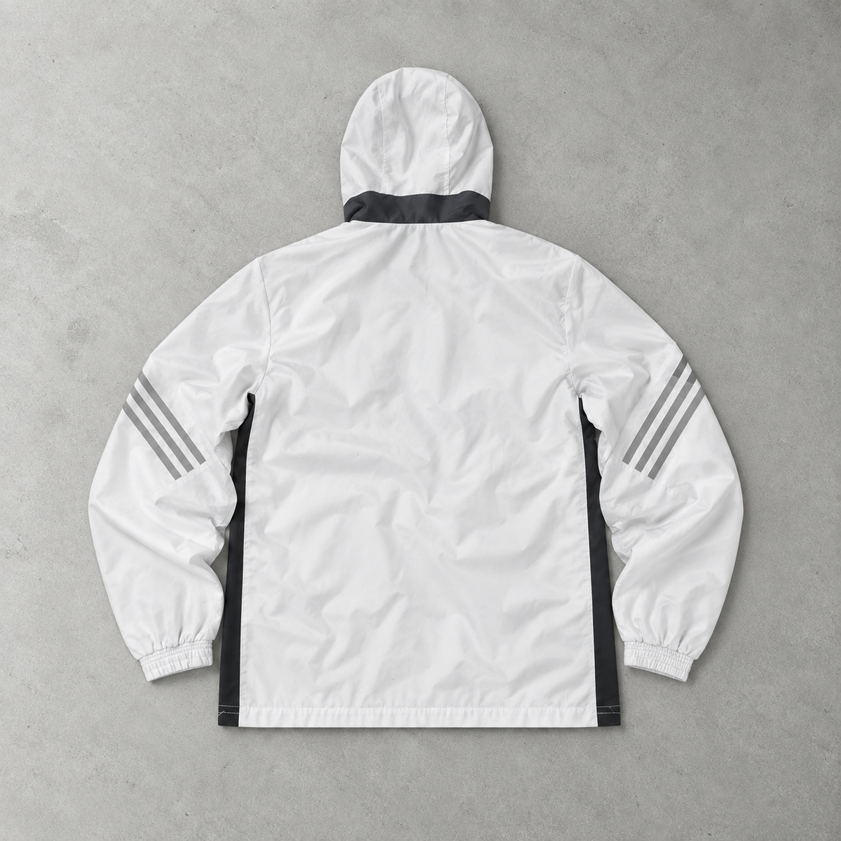 Juventus Adidas Rain Jacket White / Black Rare (L)