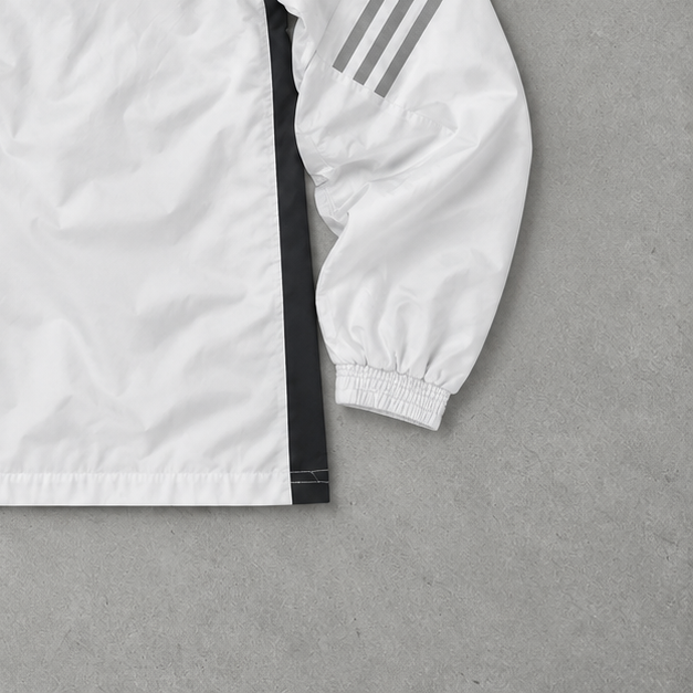 Juventus Adidas Rain Jacket White / Black Rare (L)