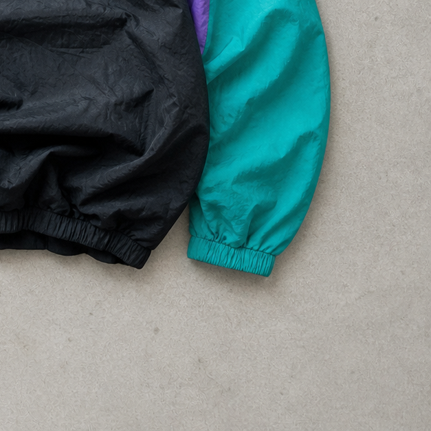 Adidas Windbreaker Schwarz, Grün Rare (L) Stitched Logo