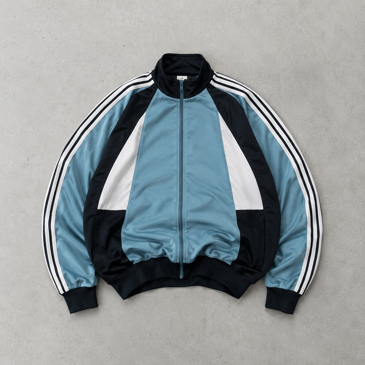 Y2K Adidas Track Jacket Blau Limited (L) Stitched Logo