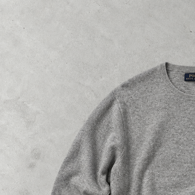 Polo Ralph Lauren Sweater Grau Rare (M) Stitched Logo