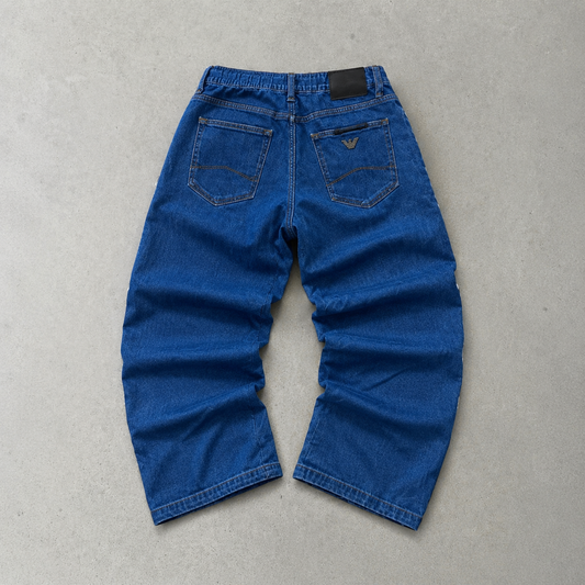 Y2K Armani Jeans Jeans Blau, Weiß Limited (W31 | DE 46)
