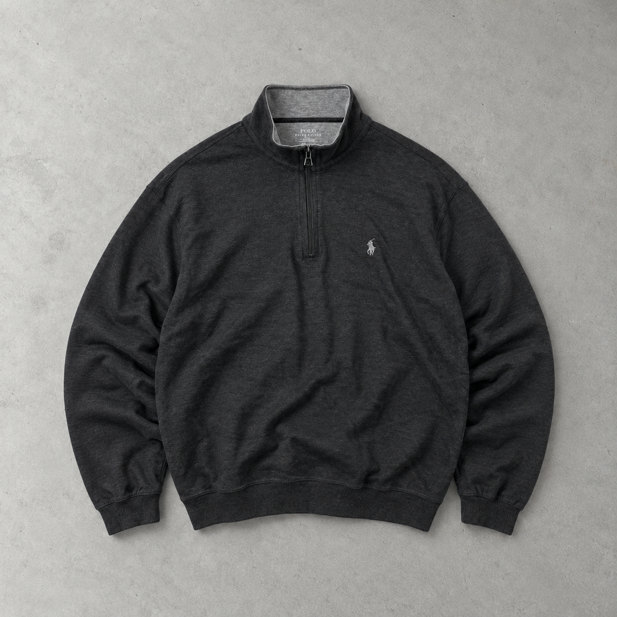 Polo Ralph Lauren Half-Zip Sweater Grau Rare (L)