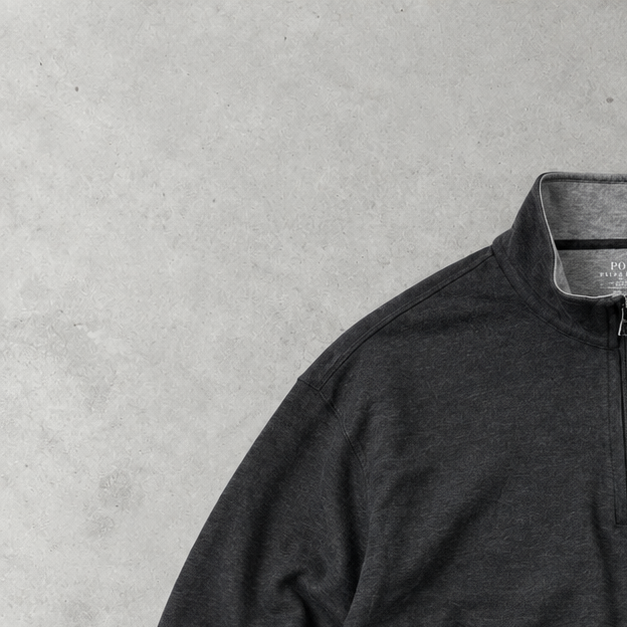 Polo Ralph Lauren Half-Zip Sweater Grau Rare (L)