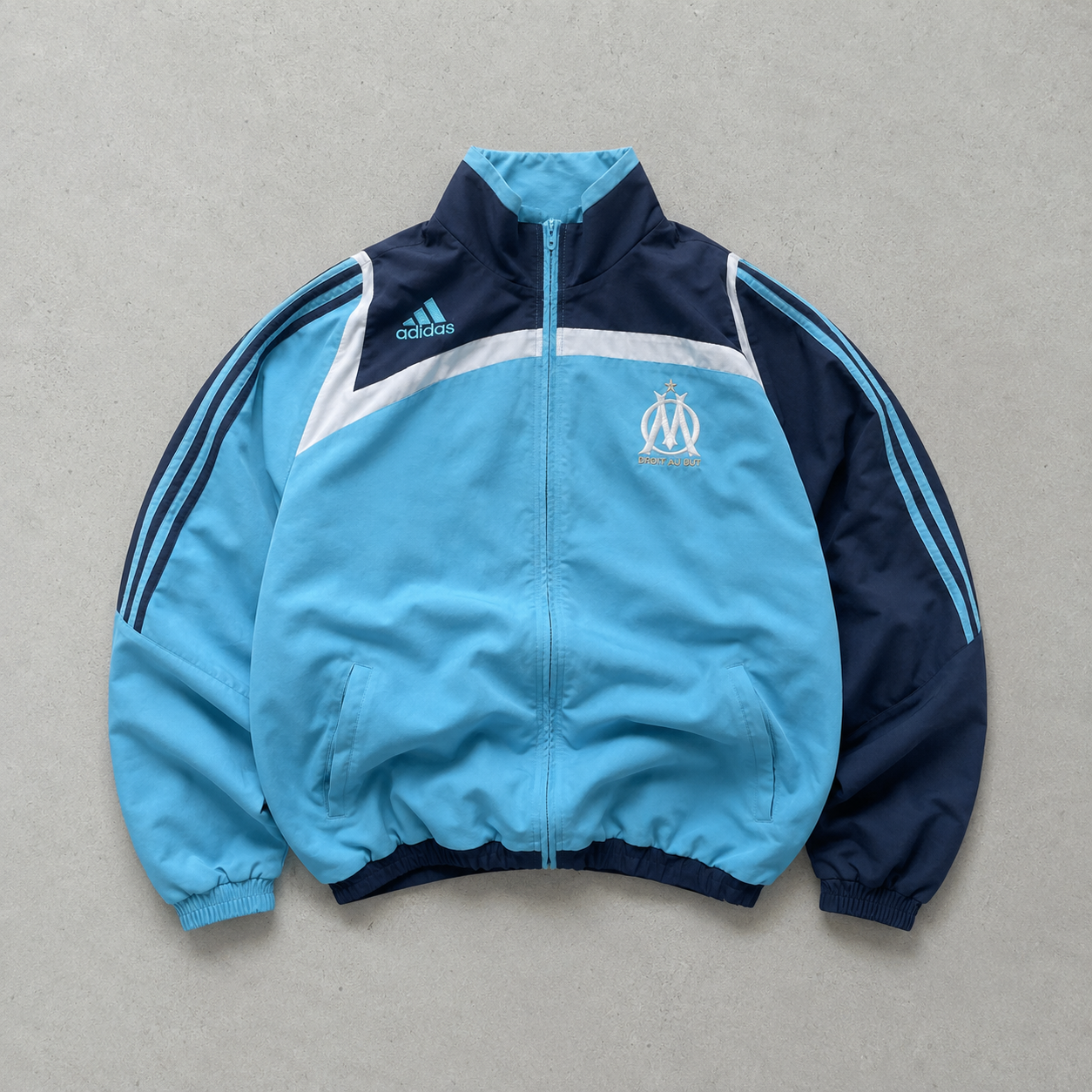 Adidas Track Jacket Blau, Türkis Rare (L) Stitched Logo