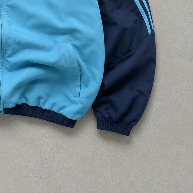 Adidas Track Jacket Blau, Türkis Rare (L) Stitched Logo