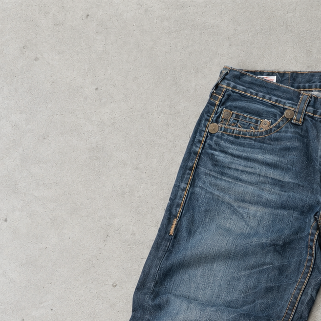 True Religion Bobby Jeans Marineblau Rare (W33 | DE 48)