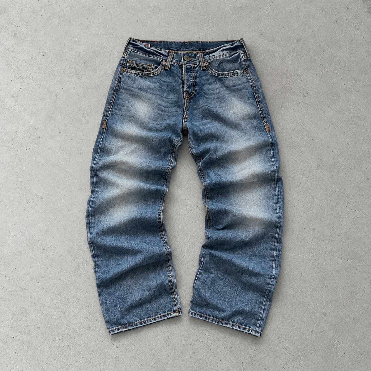 Y2K True Religion Straight Fit Pants Blue Limited (M)
