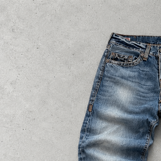 Y2K True Religion Straight Fit Pants Blue Limited (M)
