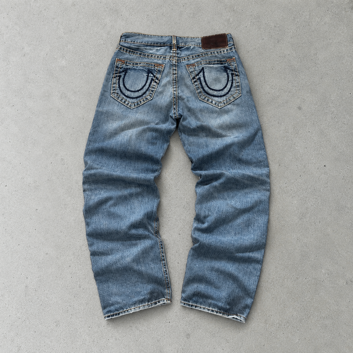 Y2K True Religion Straight Fit Pants Blue Limited (M)